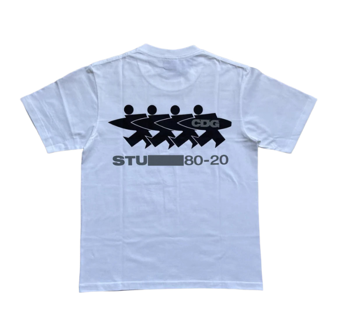 STUSSY x CDG SURFMAN TEE - BLACK