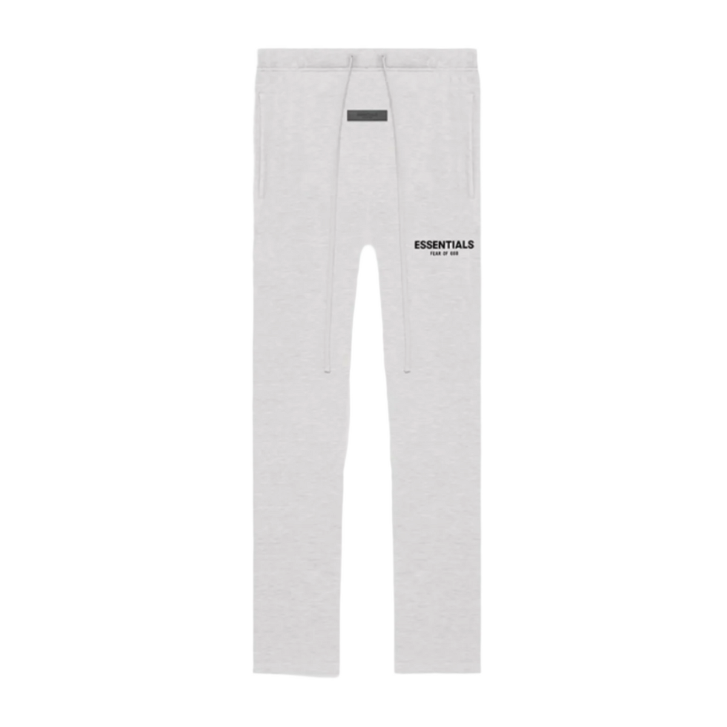 ESSENTIALS TRACKSUIT BOTTOMS OPEN HEM LIGHT GREY