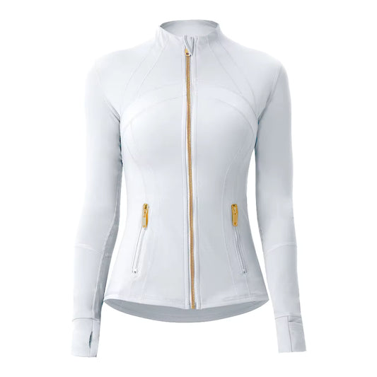 WHITE + GOLD ZIPPER
