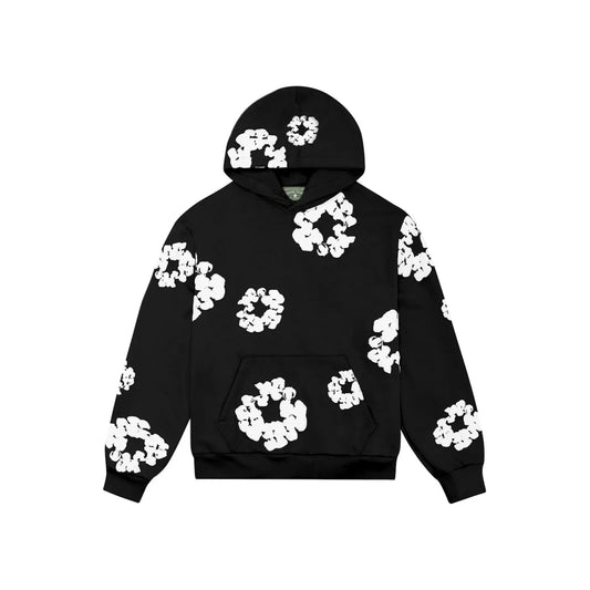 DENIM TEARS HOODIE BLACK + WHITE